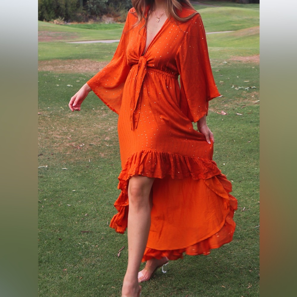 Shimmer high low dress from sundress brand